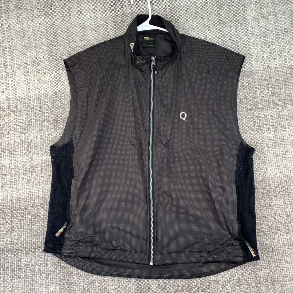 IllumiNITE Reflective Running Vest Mens XL Black Gray Full Zip Mesh Panels